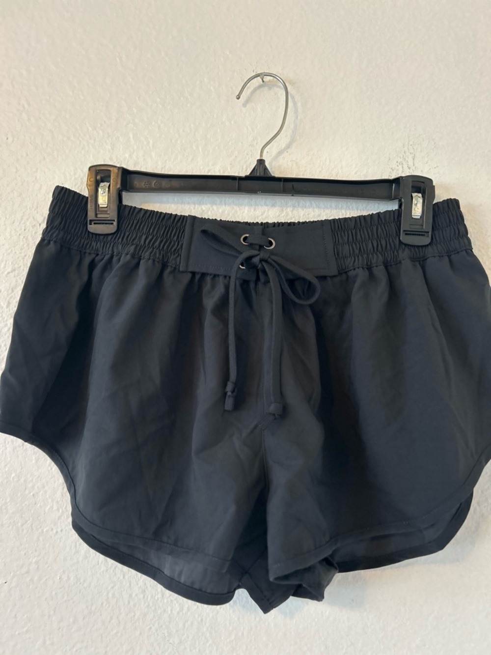 Free People Movement Black Drawstring Athletic Shorts Size L